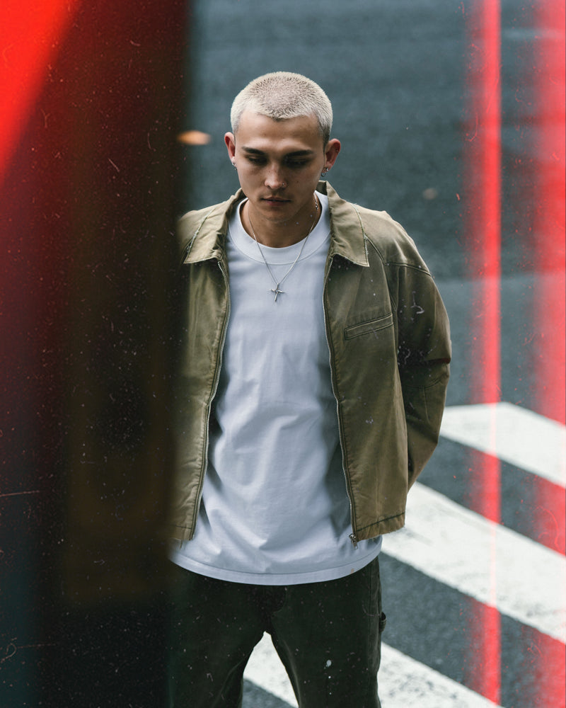 
                  
                    Faded Biker Jacket Khaki Light【M24-46KL】
                  
                