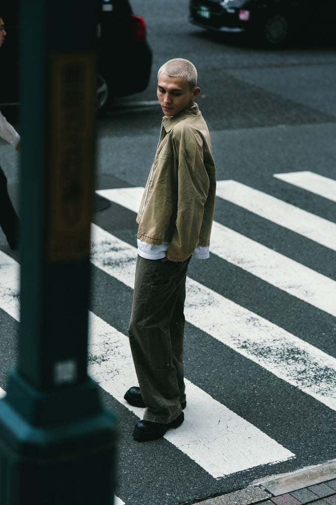 
                  
                    Faded Biker Jacket Khaki Light【M24-46KL】
                  
                