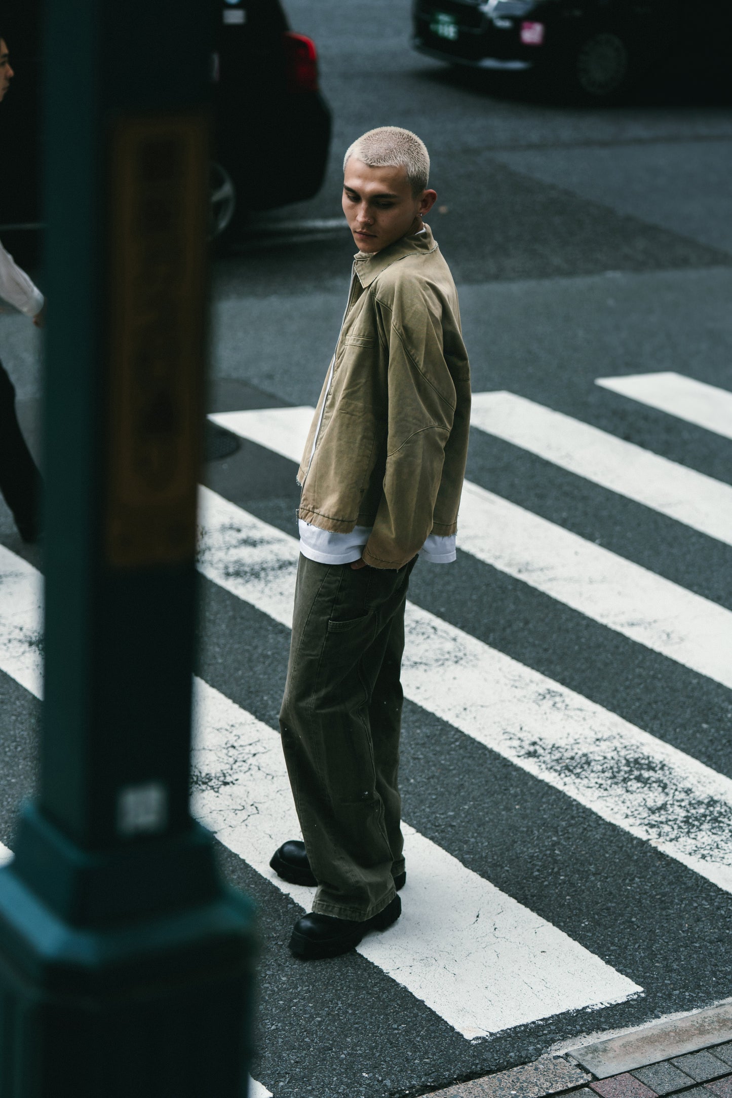 
                  
                    Faded Biker Jacket Khaki Light【M24-46KL】
                  
                