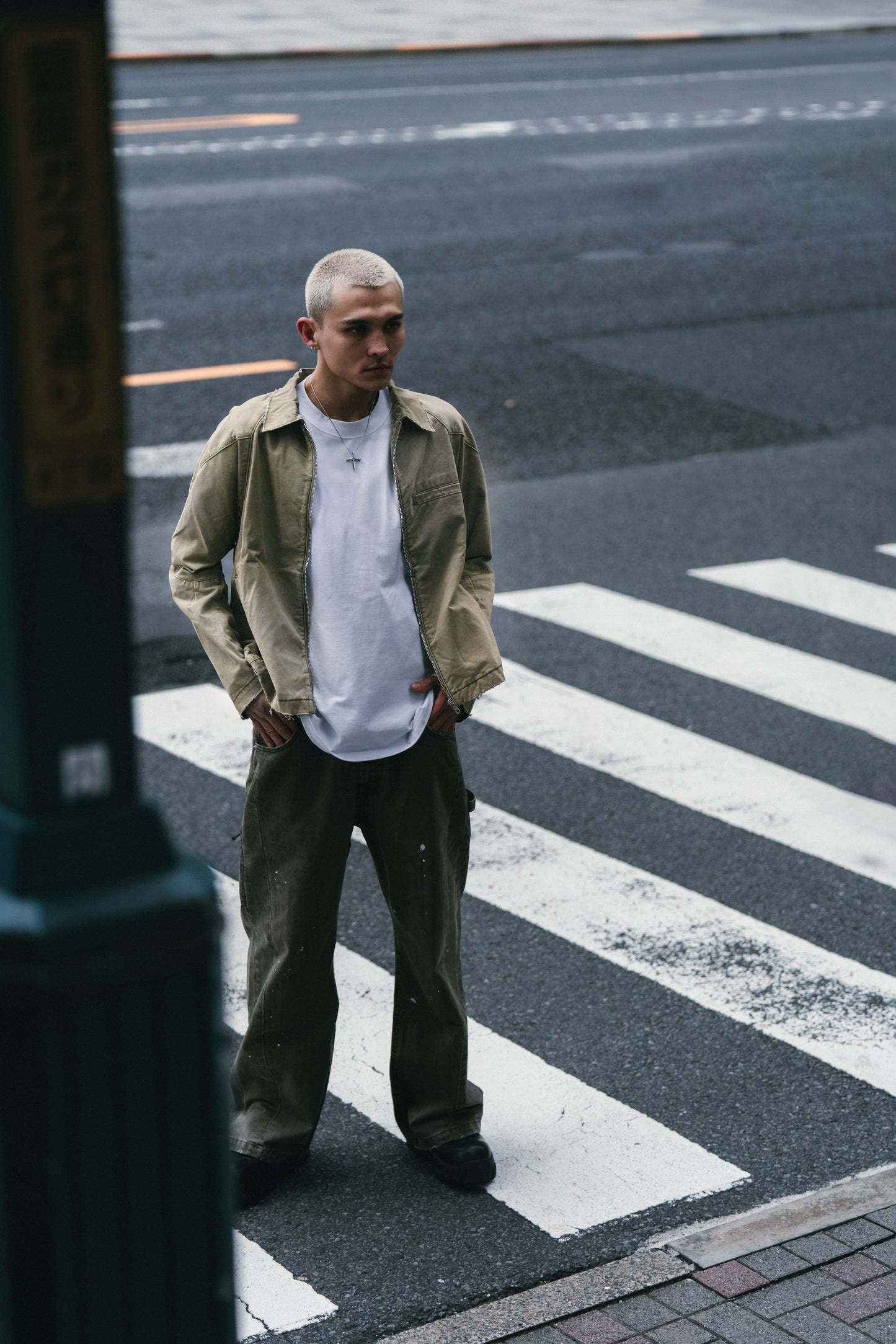 
                  
                    Faded Biker Jacket Khaki Light【M24-46KL】
                  
                