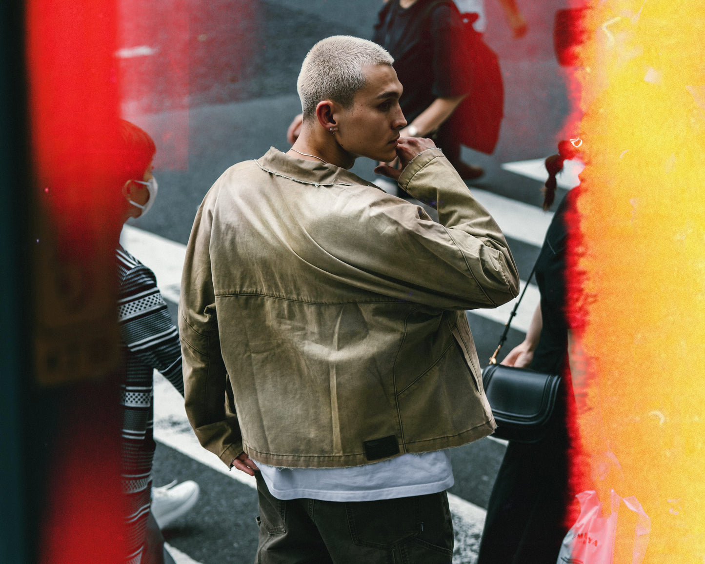 
                  
                    Faded Biker Jacket Khaki Light【M24-46KL】
                  
                
