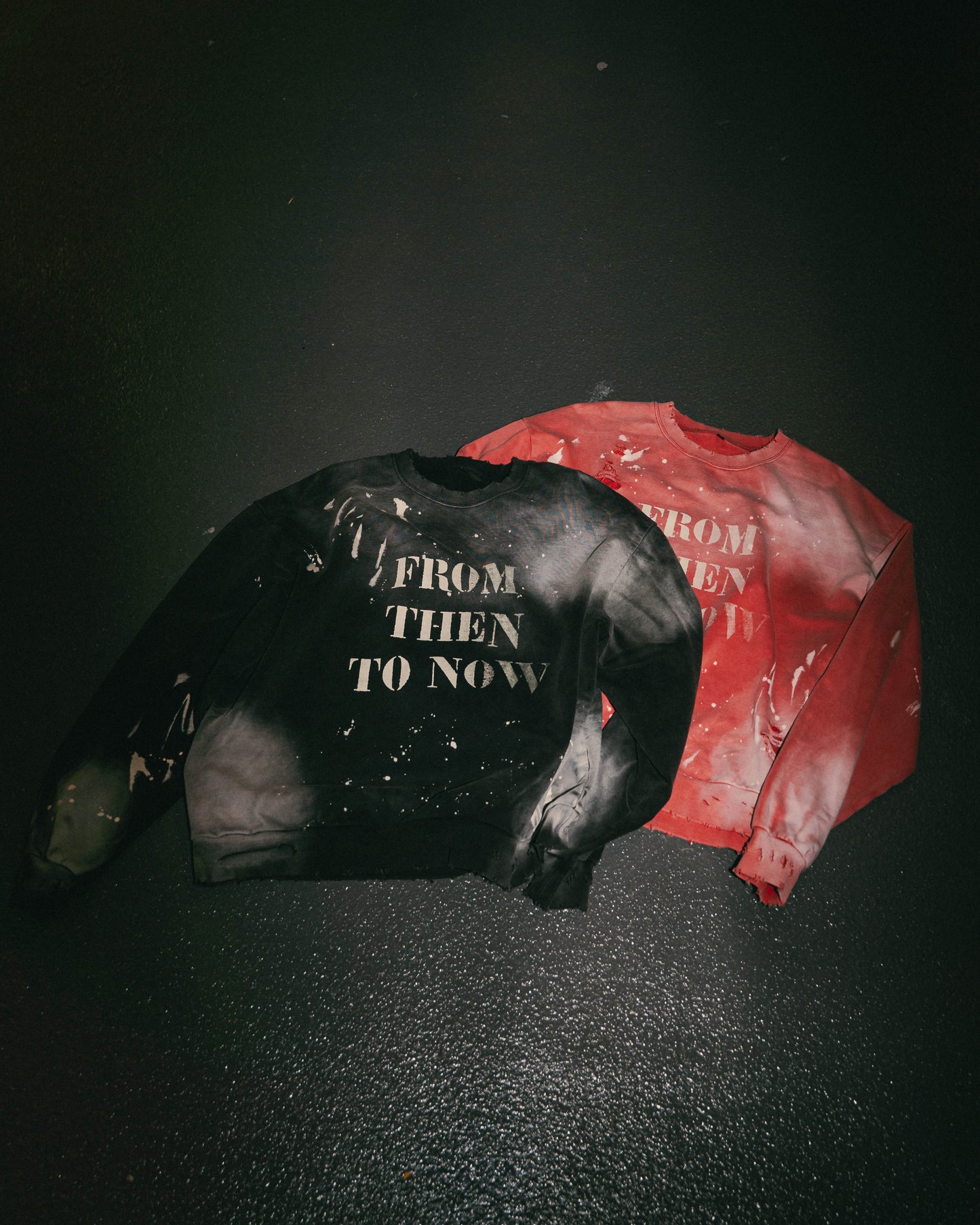 
                  
                    Wash Faded Slogan Crewneck Black【SENxTM-04BK】
                  
                