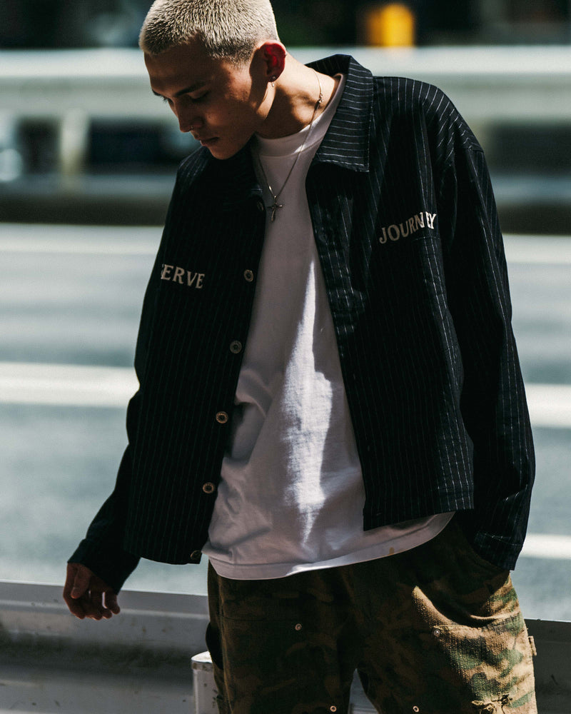 
                  
                    Stripe Patch Worker Jacket Black【M24-40BK】
                  
                