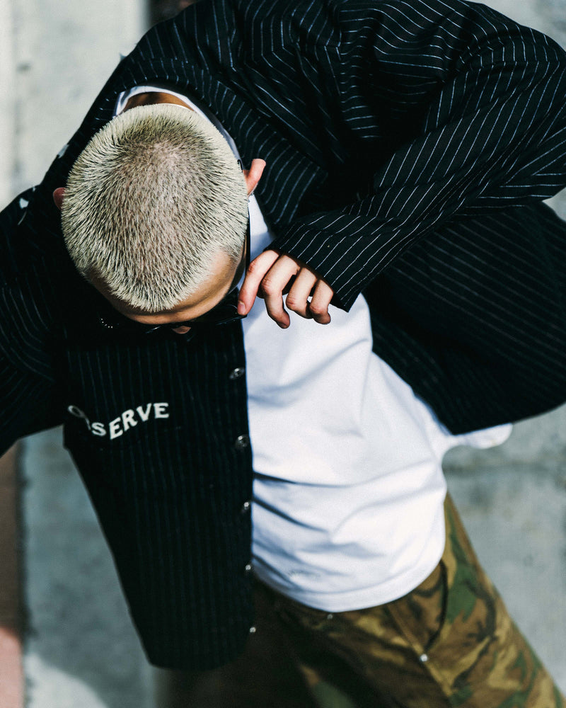 
                  
                    Stripe Patch Worker Jacket Black【M24-40BK】
                  
                