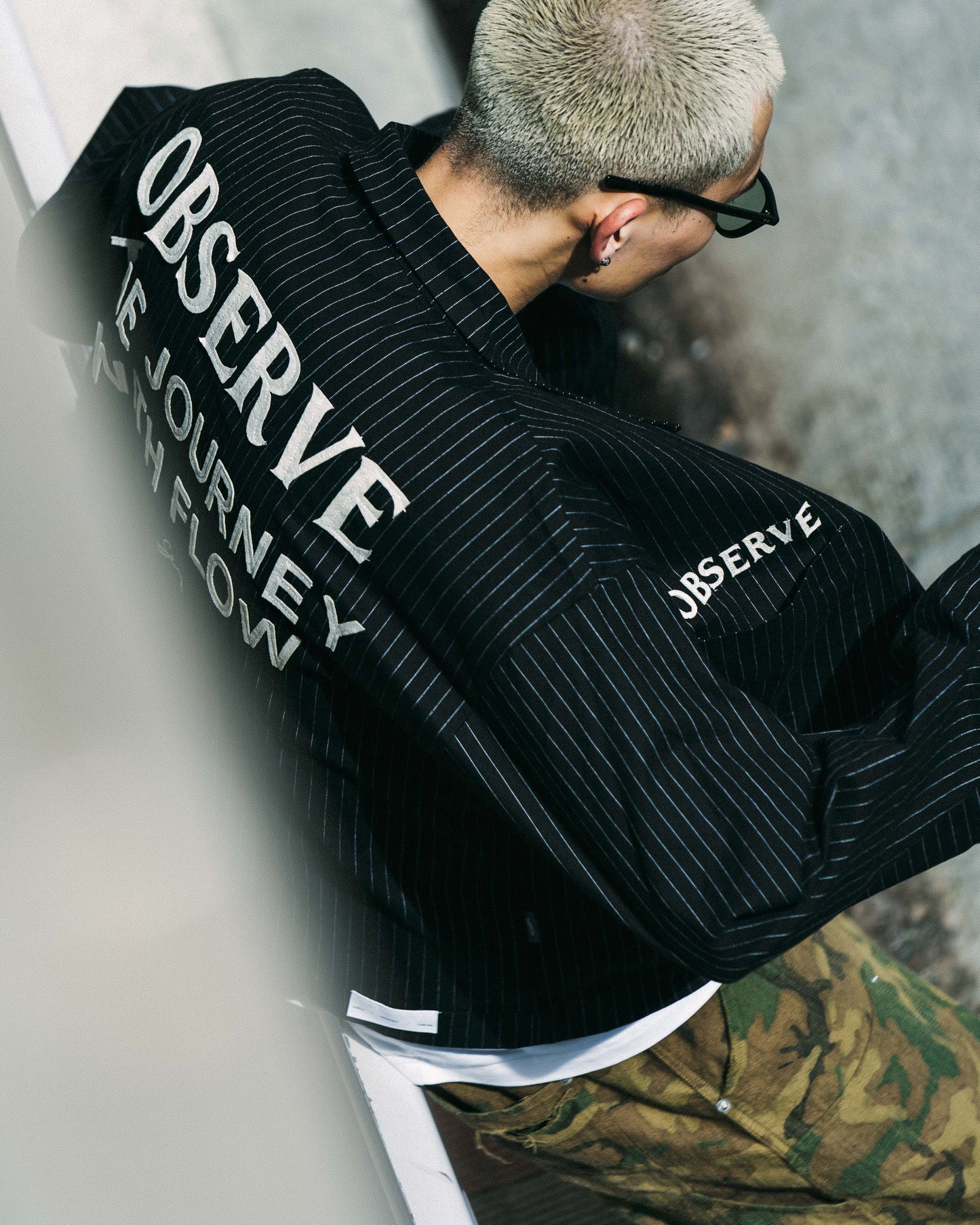 
                  
                    Stripe Patch Worker Jacket Black【M24-40BK】
                  
                