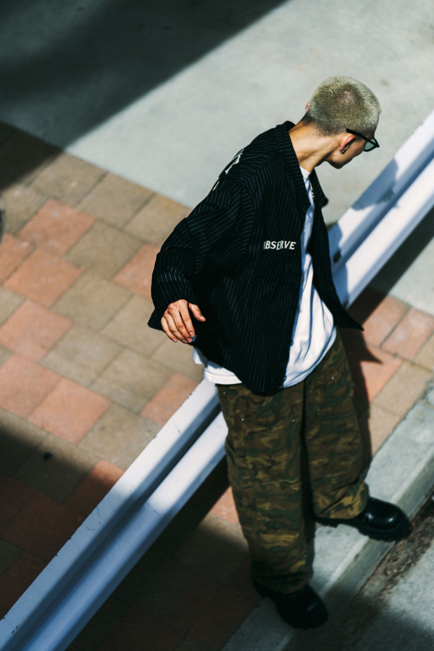
                  
                    Stripe Patch Worker Jacket Black【M24-40BK】
                  
                