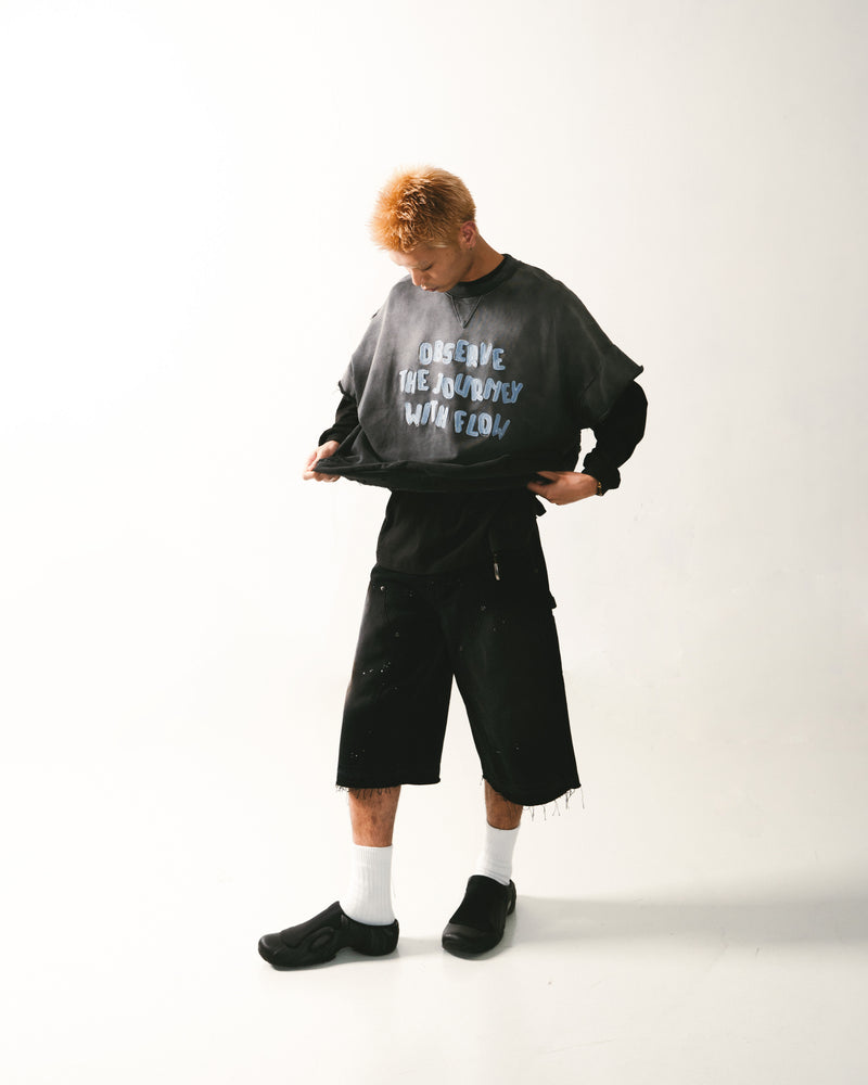 
                  
                    Cropped Cut Sweat Vest Charcoal【M24-41CH】
                  
                