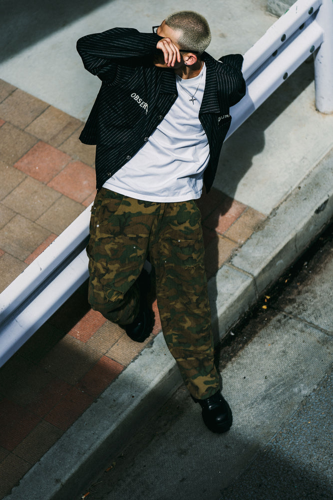 
                  
                    Stripe Patch Worker Jacket Black【M24-40BK】
                  
                