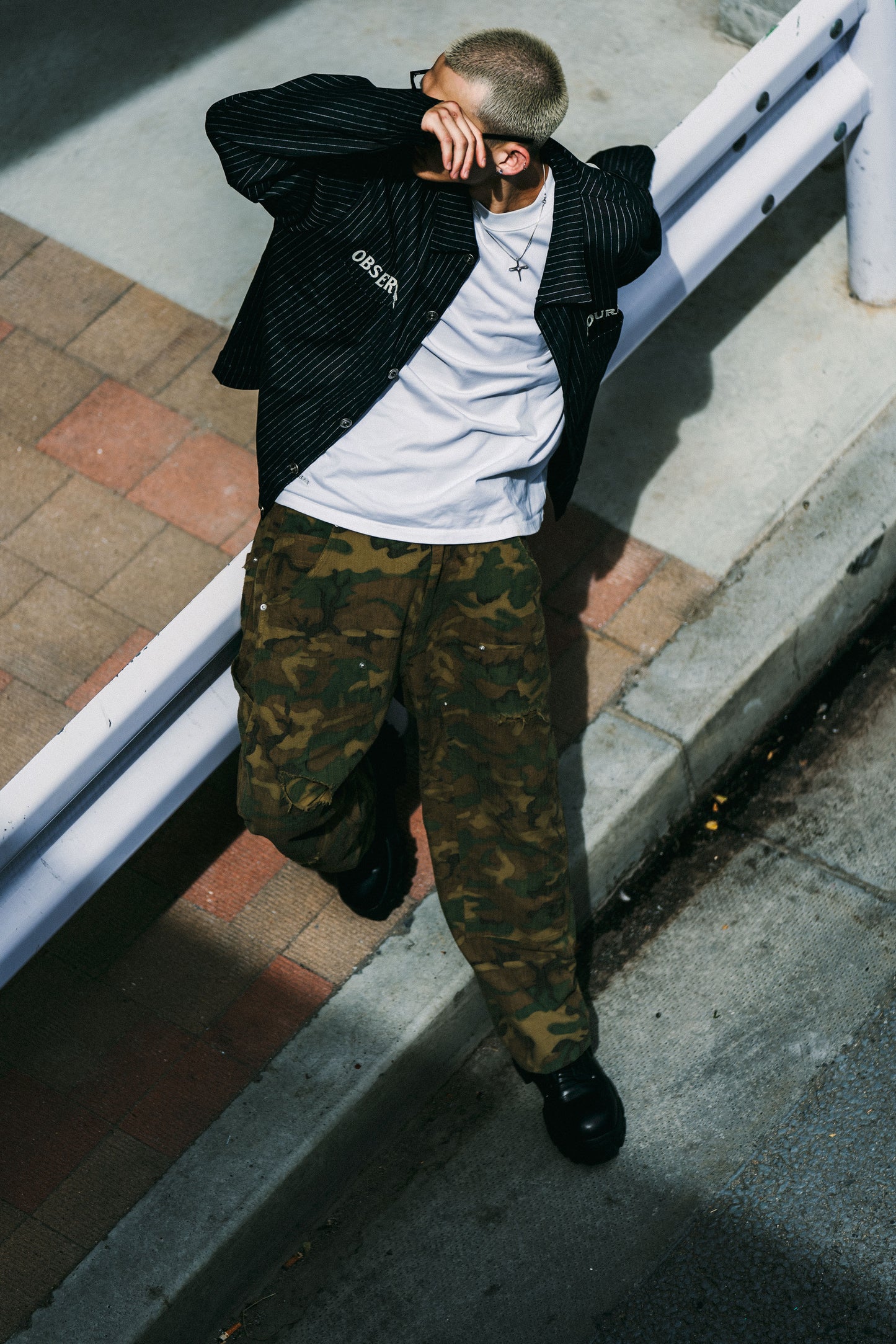 
                  
                    Stripe Patch Worker Jacket Black【M24-40BK】
                  
                