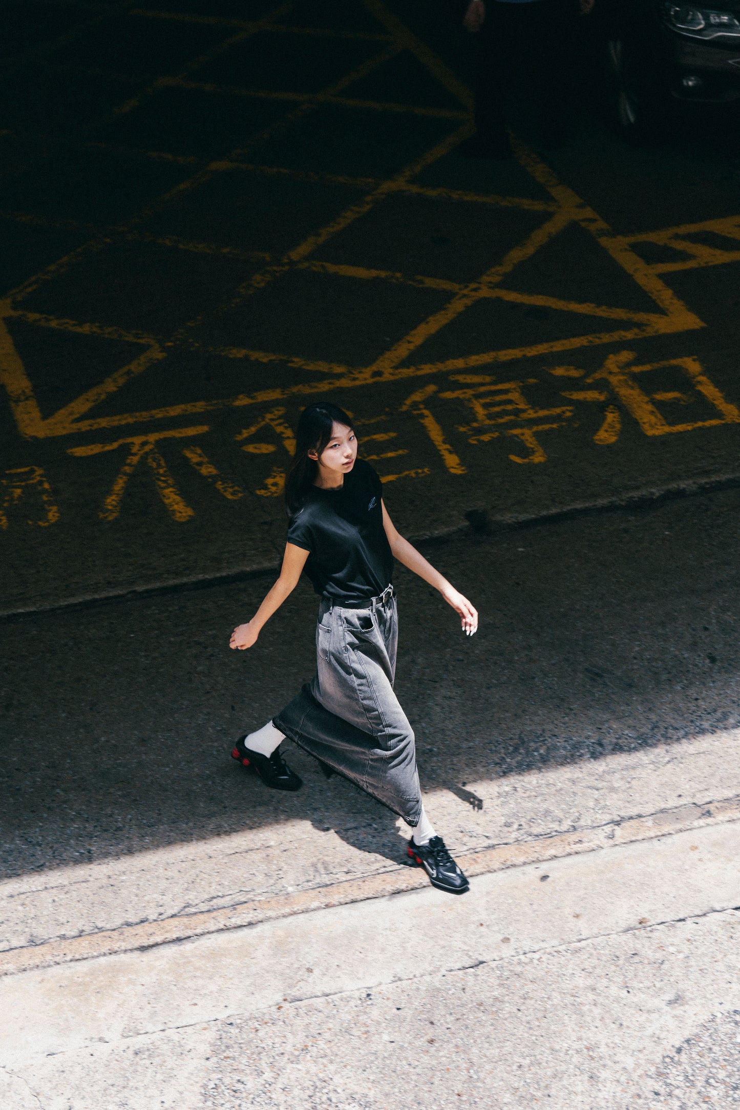 
                  
                    Double Knee Denim Full Skirts Dark Grey【L24-24DG】
                  
                