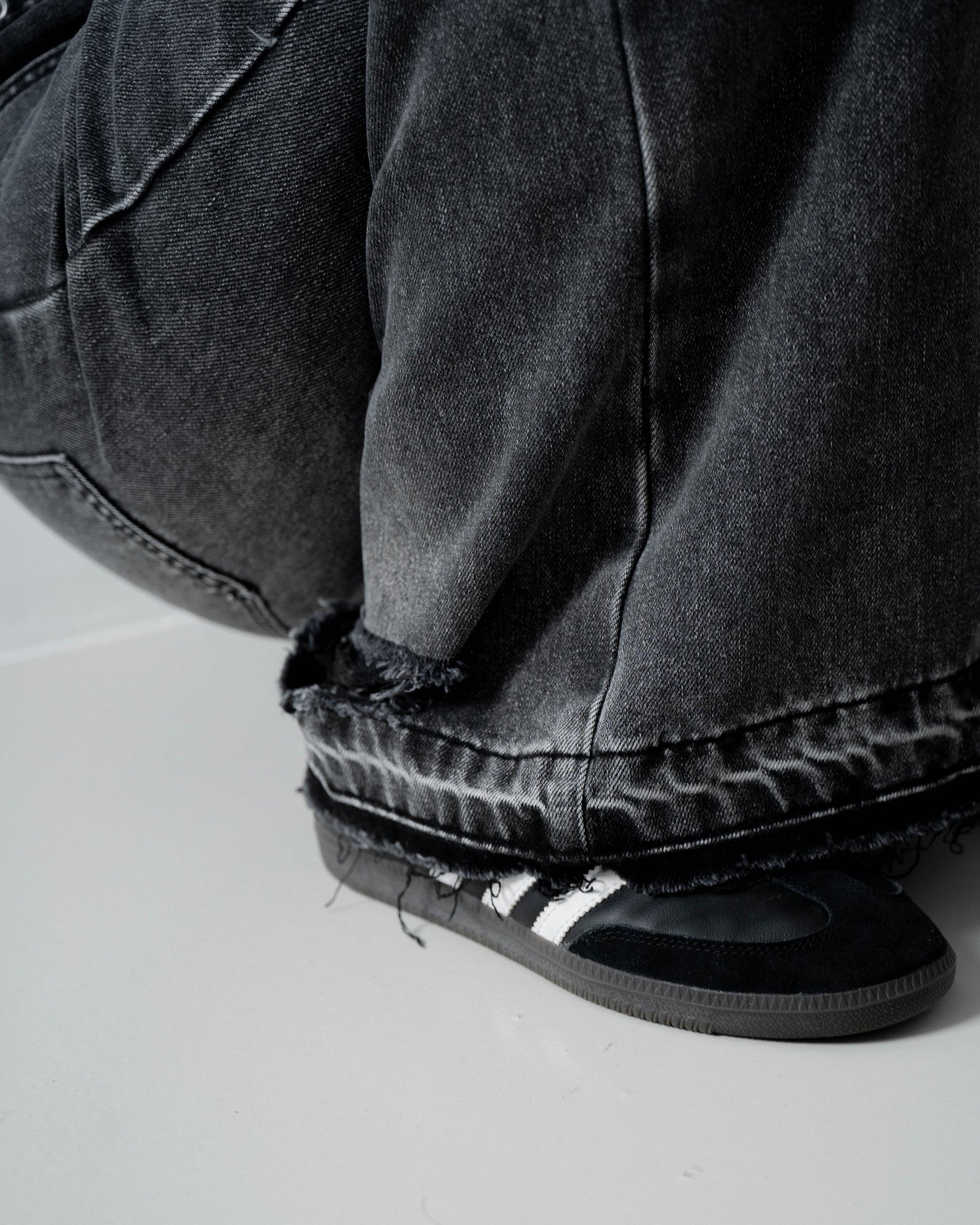 
                  
                    Low Rise Baggy Jeans Dark Grey【L23-45DG】
                  
                