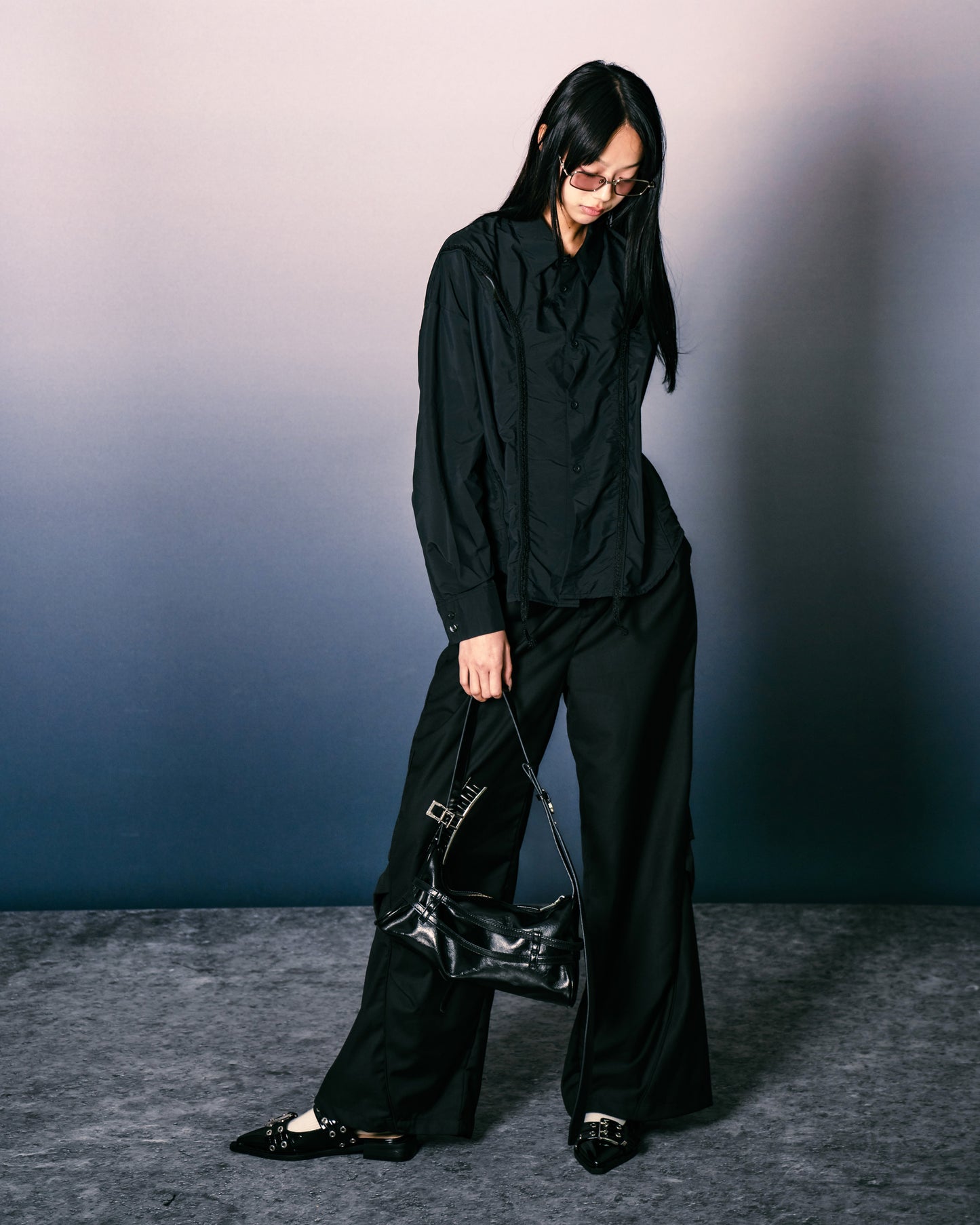 
                  
                    Phantom Fold Trousers Black【L25-35BK】
                  
                