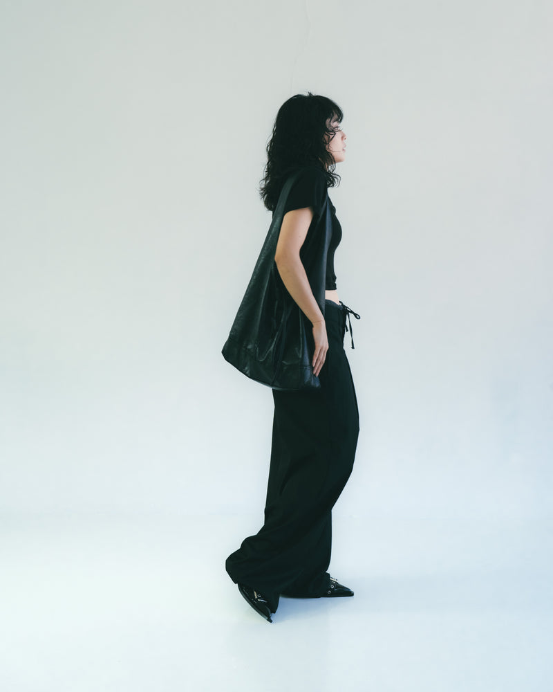 
                  
                    Double Layer Straight Trousers Black【L25-03BK】
                  
                