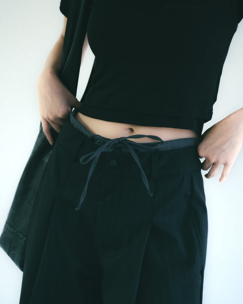 
                  
                    Double Layer Straight Trousers Black【L25-03BK】
                  
                