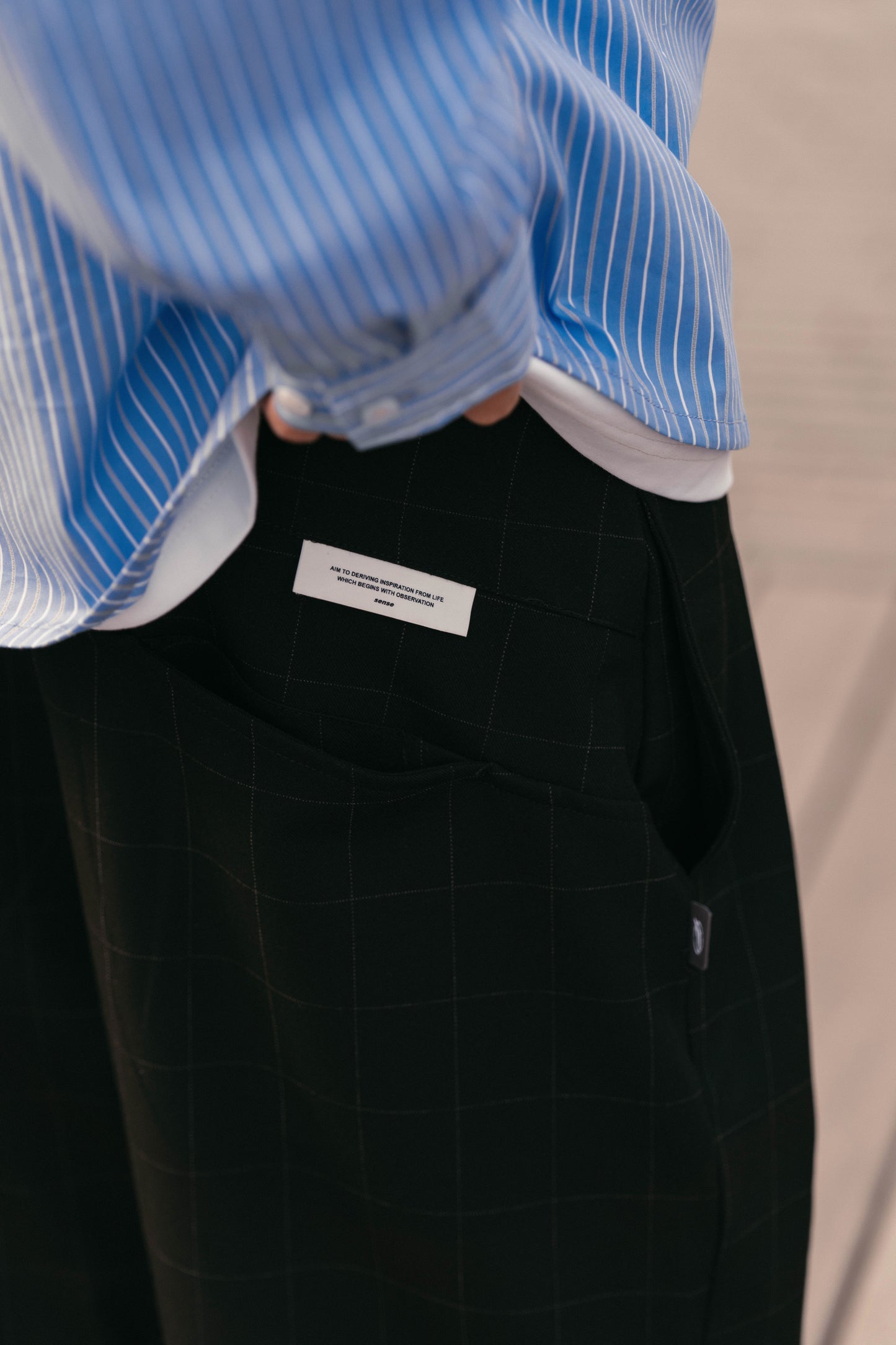 
                  
                    Wide Fit Stripe Shirt Blue【M25-55BL】
                  
                