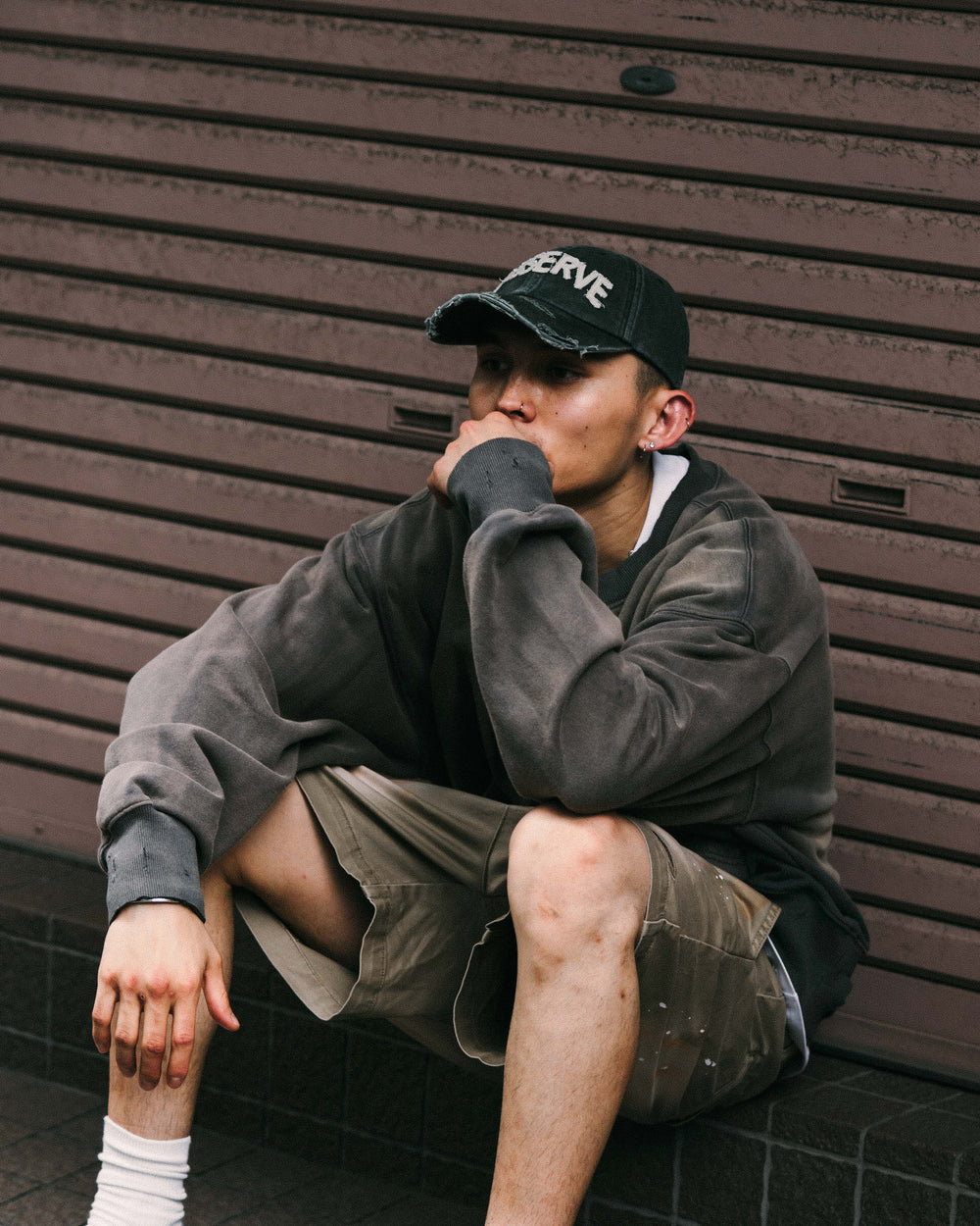 OBS Washed Quilted Cap Olive【M24-ACC05OL】
