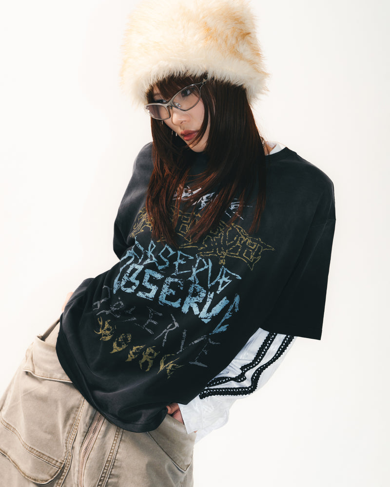 
                  
                    Brutal Tooth Print Tee Black【L24-T14BK】
                  
                