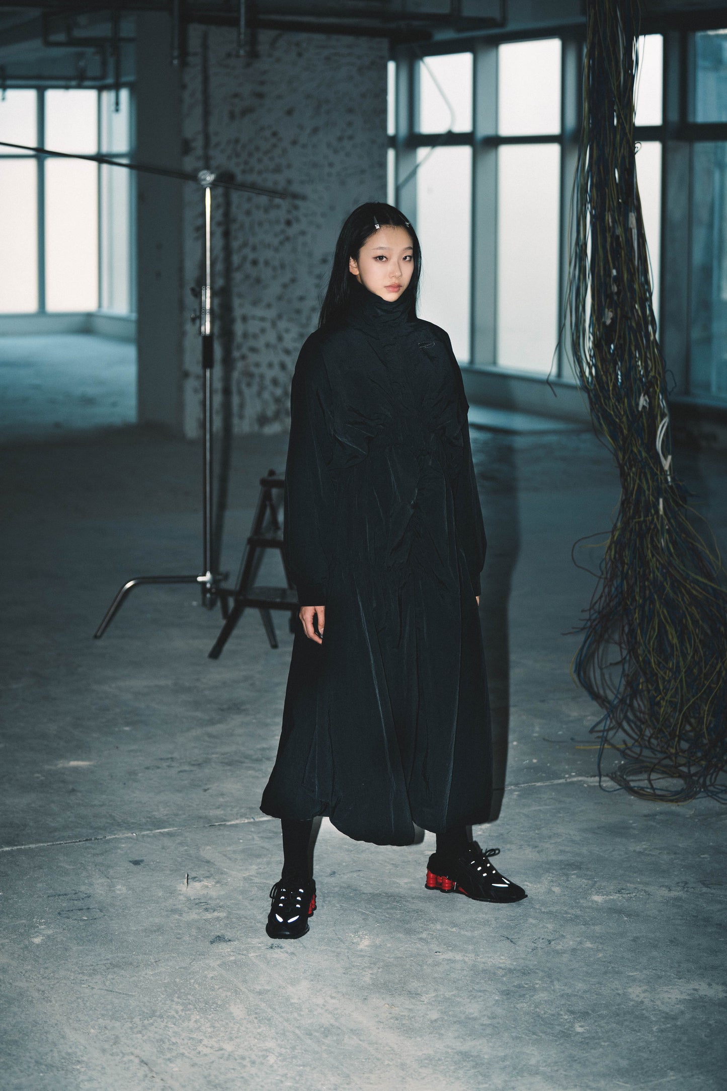 
                  
                    Irrgular Elastic Ruffle Dress Black 【L23-31BK】
                  
                