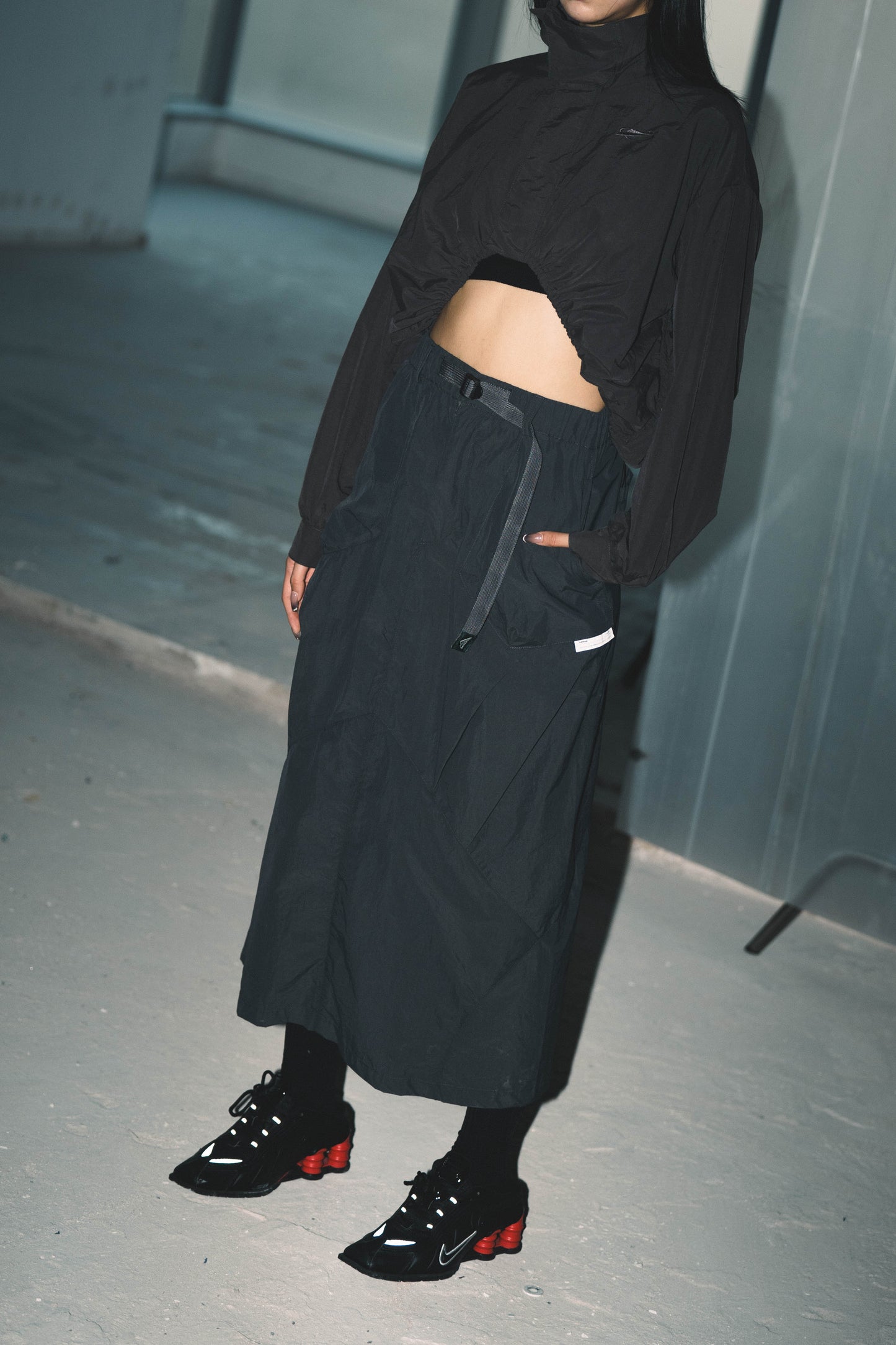 
                  
                    Sporty Turtleneck Elastic Jacket Space Grey 【L23-41SG】
                  
                