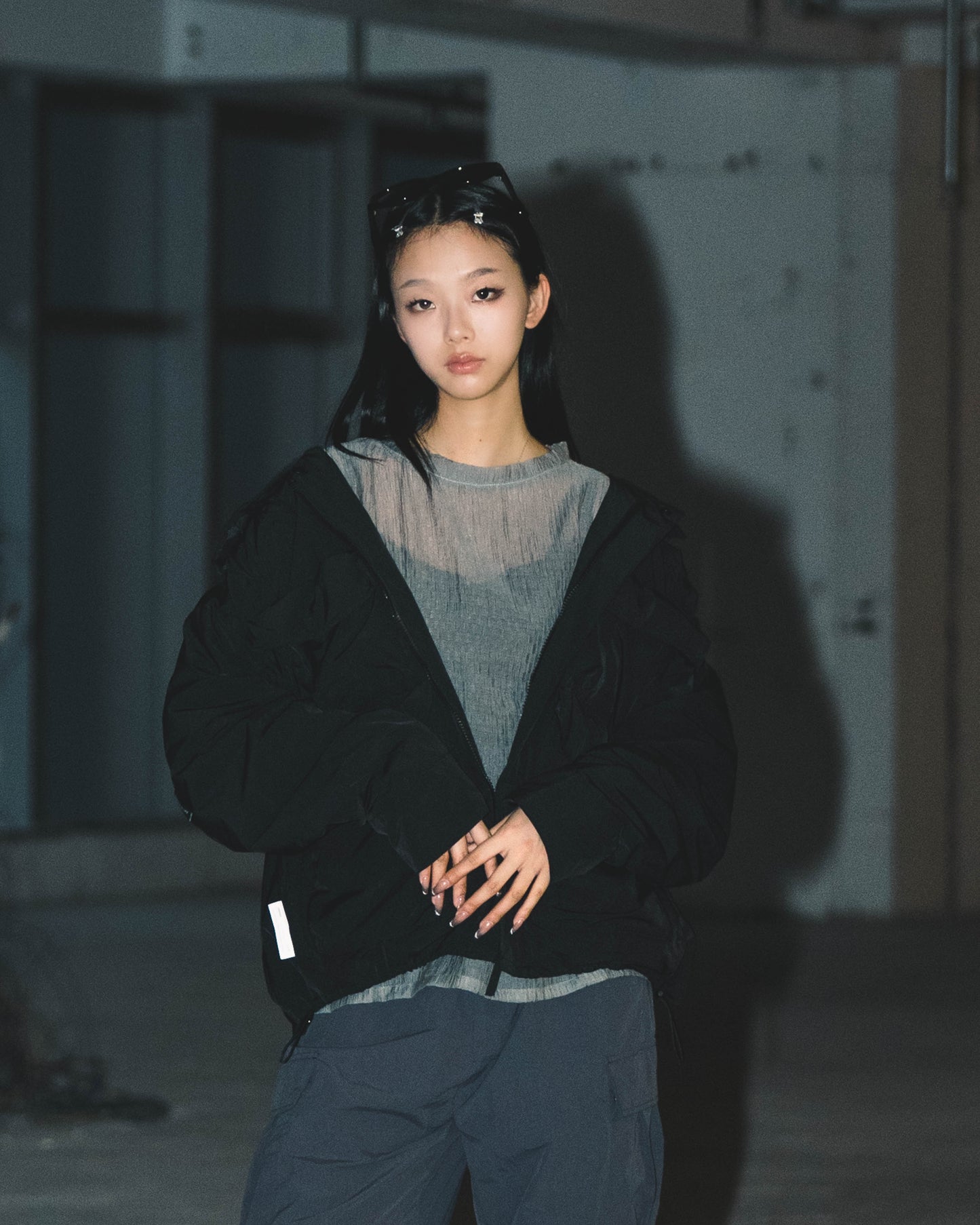 
                  
                    Long Sleeve Textured Top Grey【L23-47GY】
                  
                