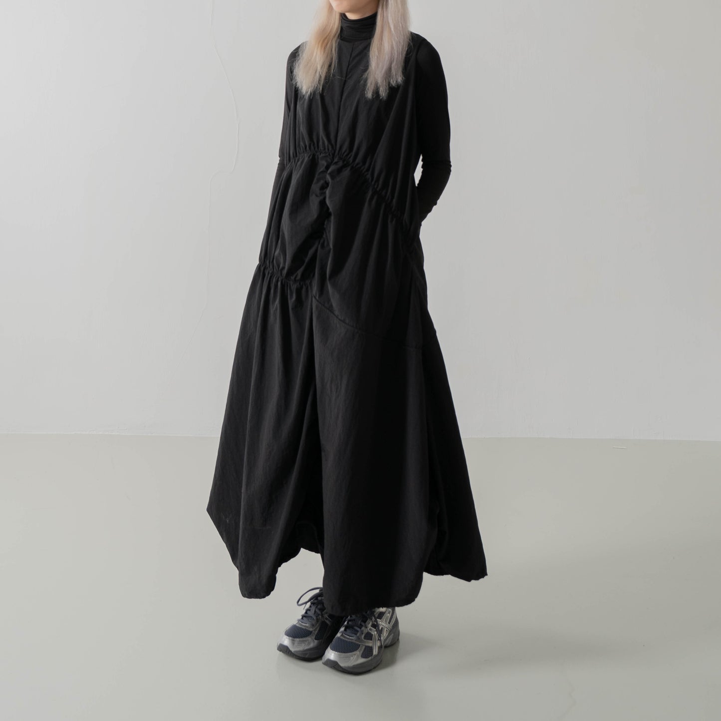 
                  
                    Irrgular Elastic Ruffle Dress Black 【L23-31BK】
                  
                