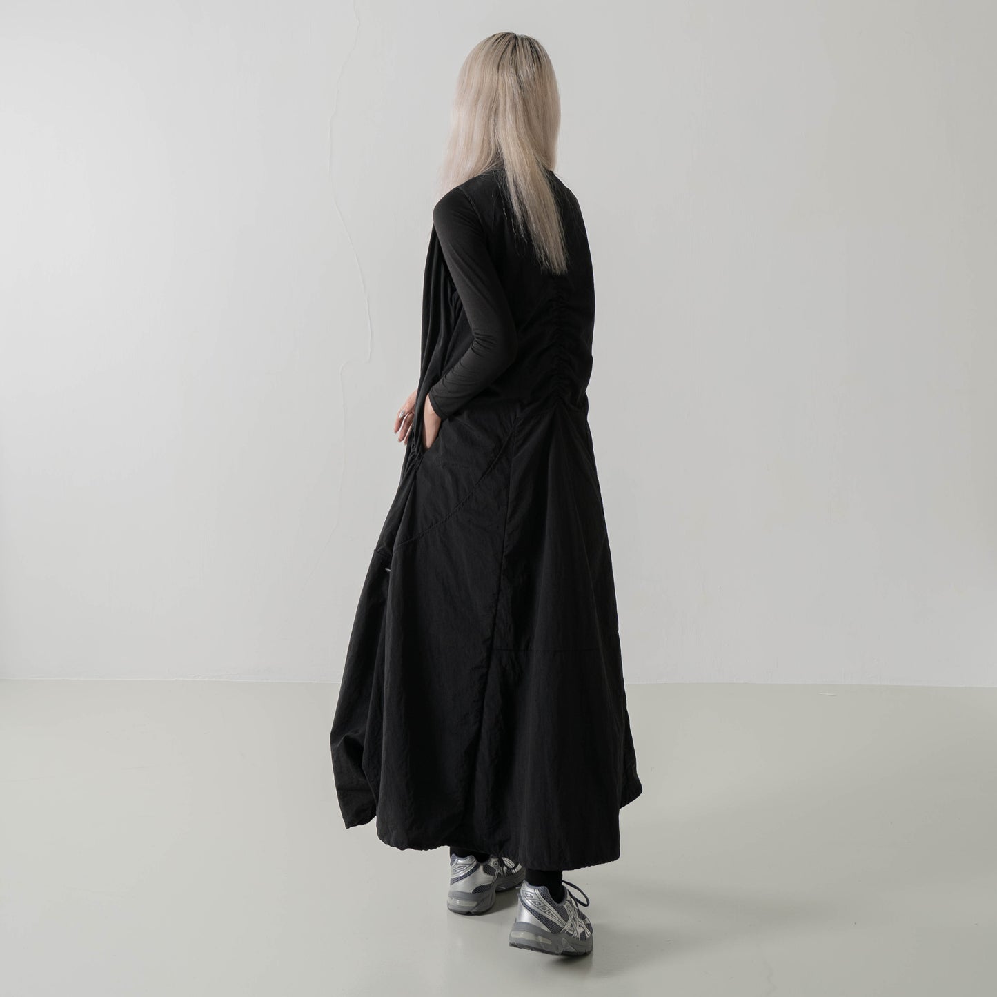 
                  
                    Irrgular Elastic Ruffle Dress Black 【L23-31BK】
                  
                