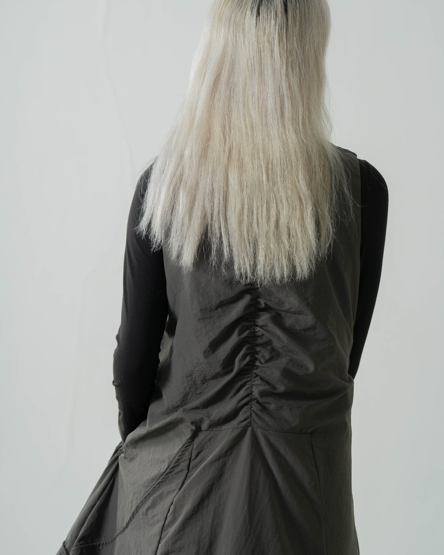 
                  
                    Irrgular Elastic Ruffle Dress Space Grey【L23-31SG】
                  
                