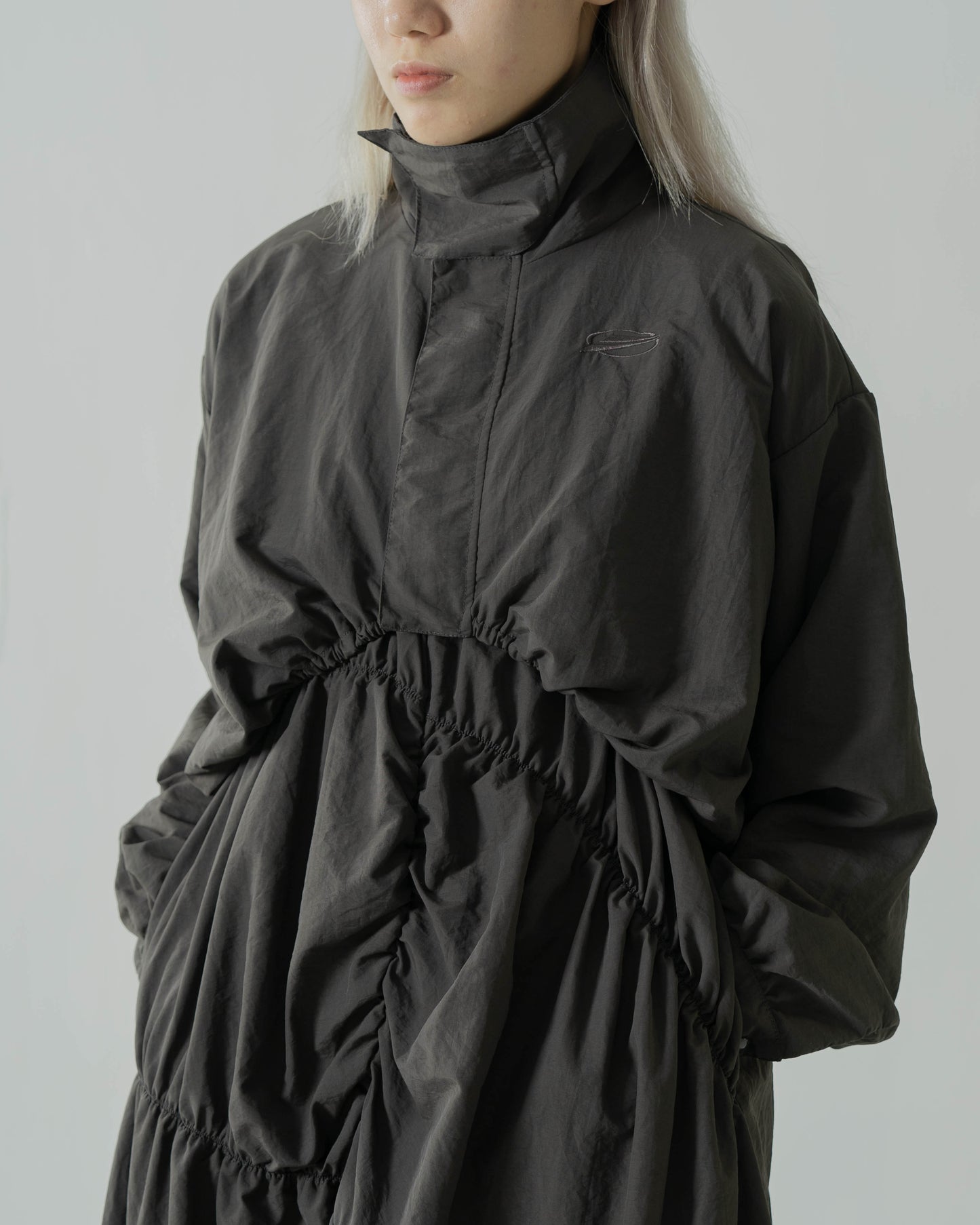 
                  
                    Irrgular Elastic Ruffle Dress Space Grey【L23-31SG】
                  
                