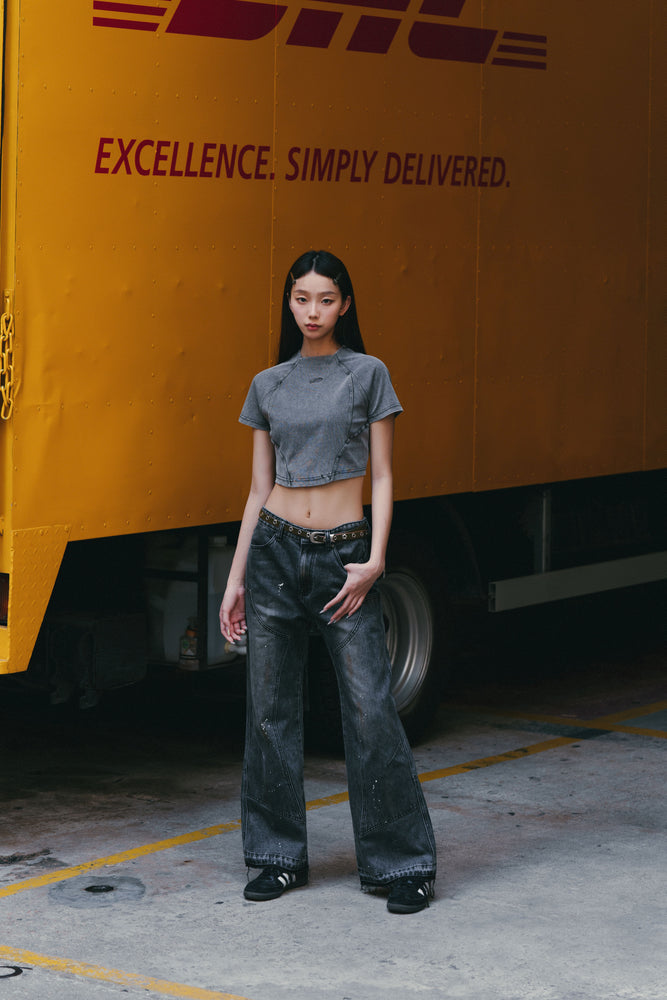 
                  
                    UNISEX Double Knee Bootcut And Flare Jeans Dark Grey【L24-26DG】
                  
                