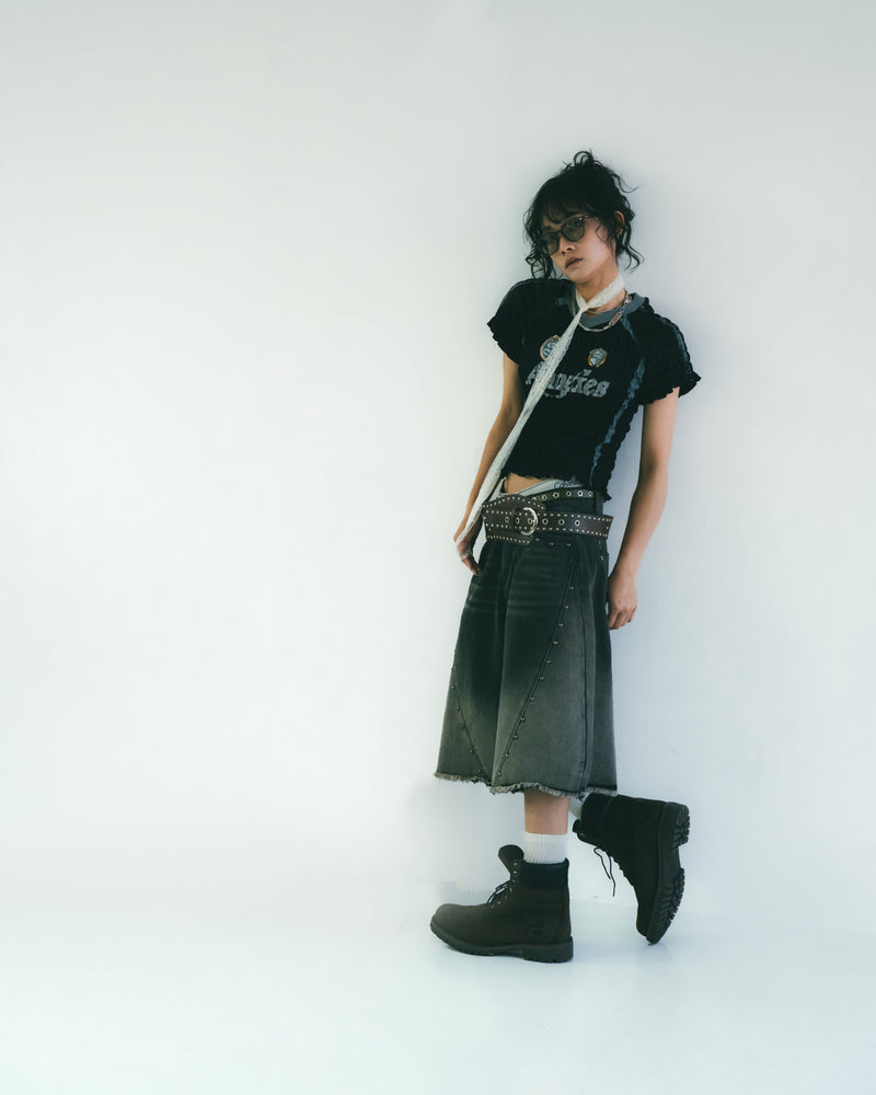 
                  
                    Twist Amphibole Jorts Charcoal【L25-20CH】
                  
                