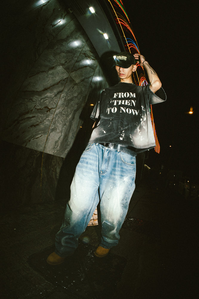 
                  
                    Wash Fade Slogan SS Black【SENXTM-T01BK】
                  
                