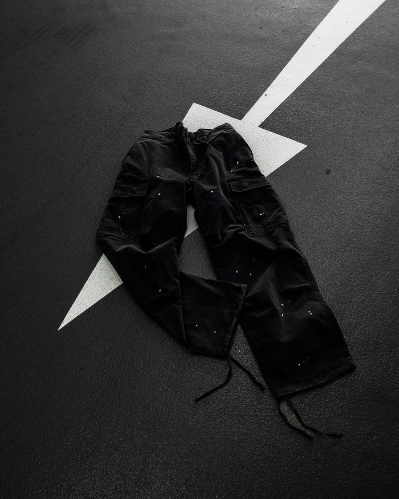 
                  
                    Heavy Dirty Wash Cargo Pants Dull Black【M24-18BK】
                  
                