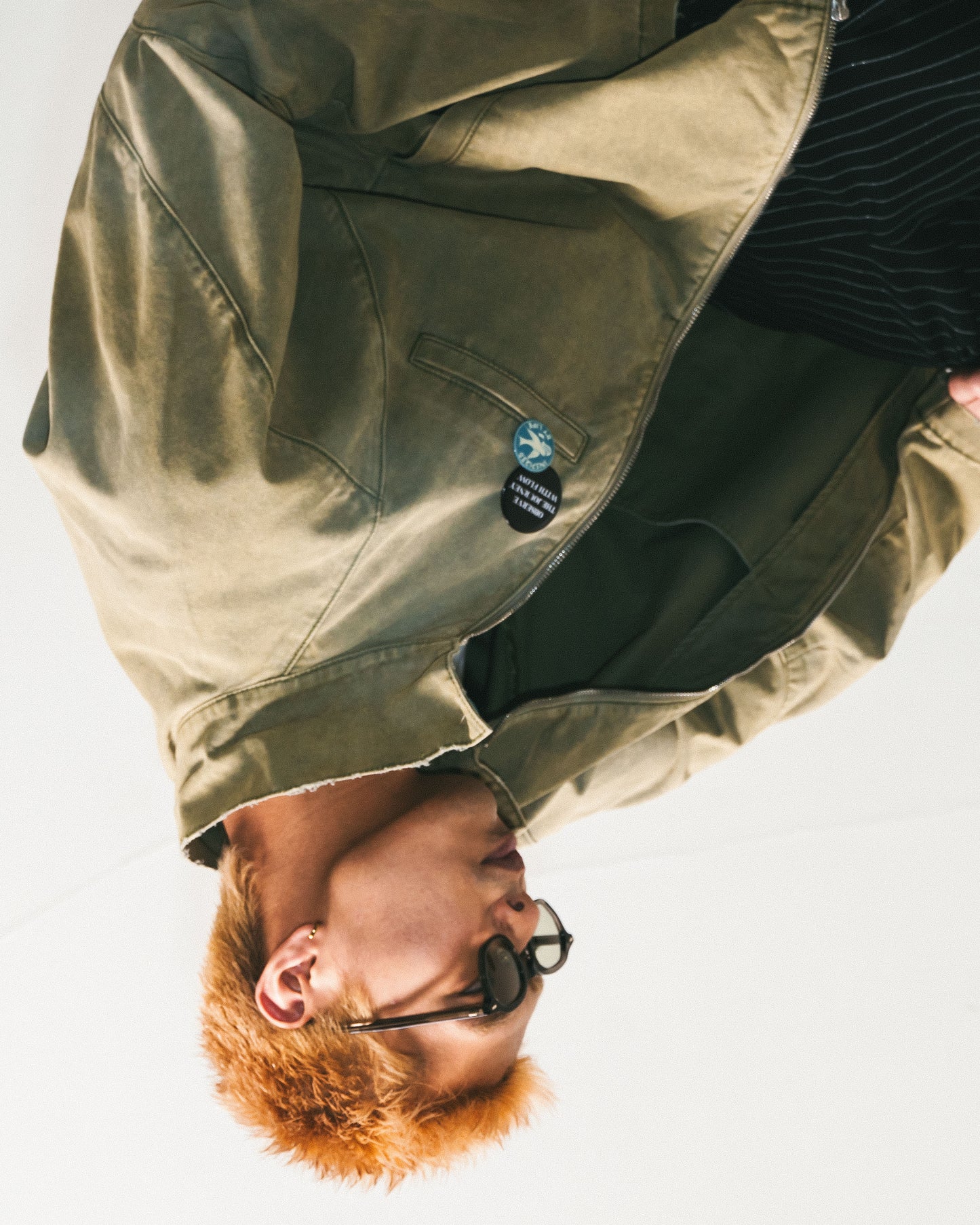 
                  
                    Faded Biker Jacket Khaki Light【M24-46KL】
                  
                