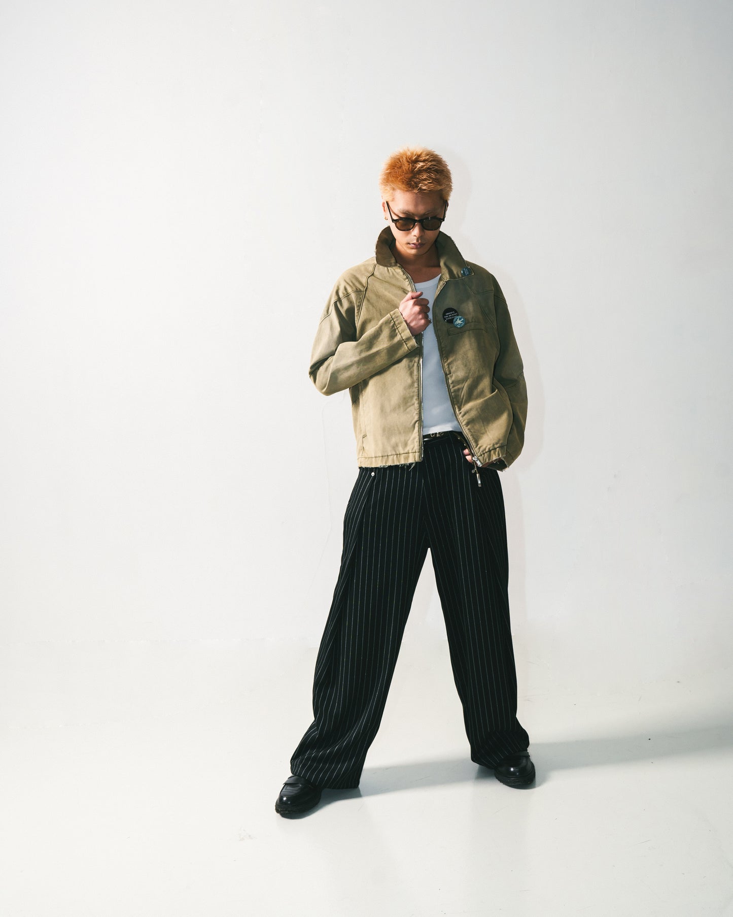 
                  
                    Faded Biker Jacket Khaki Light【M24-46KL】
                  
                