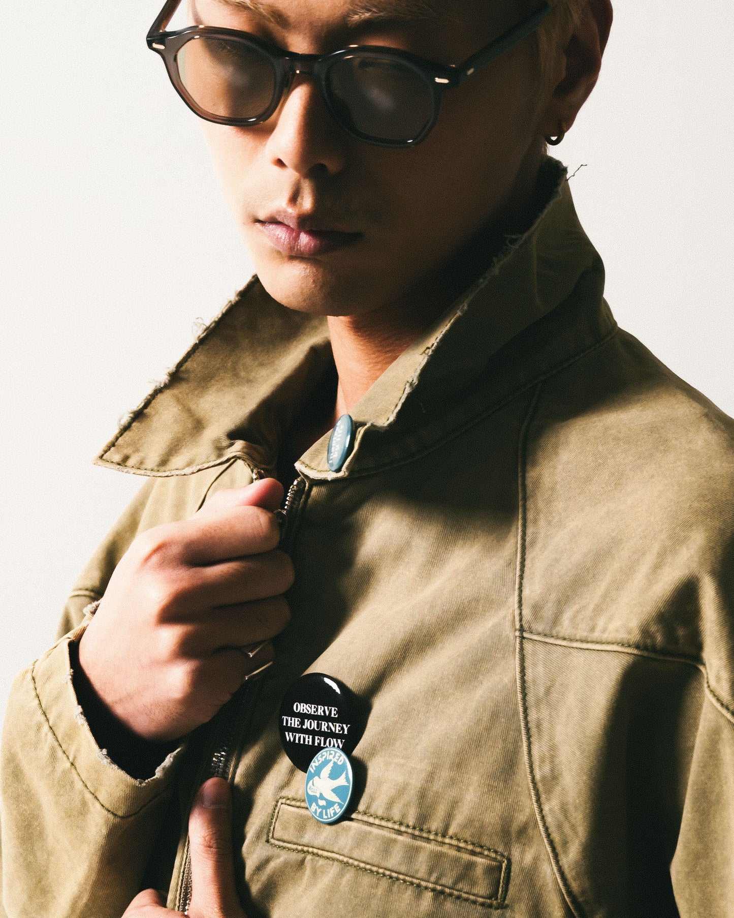 
                  
                    Faded Biker Jacket Khaki Light【M24-46KL】
                  
                