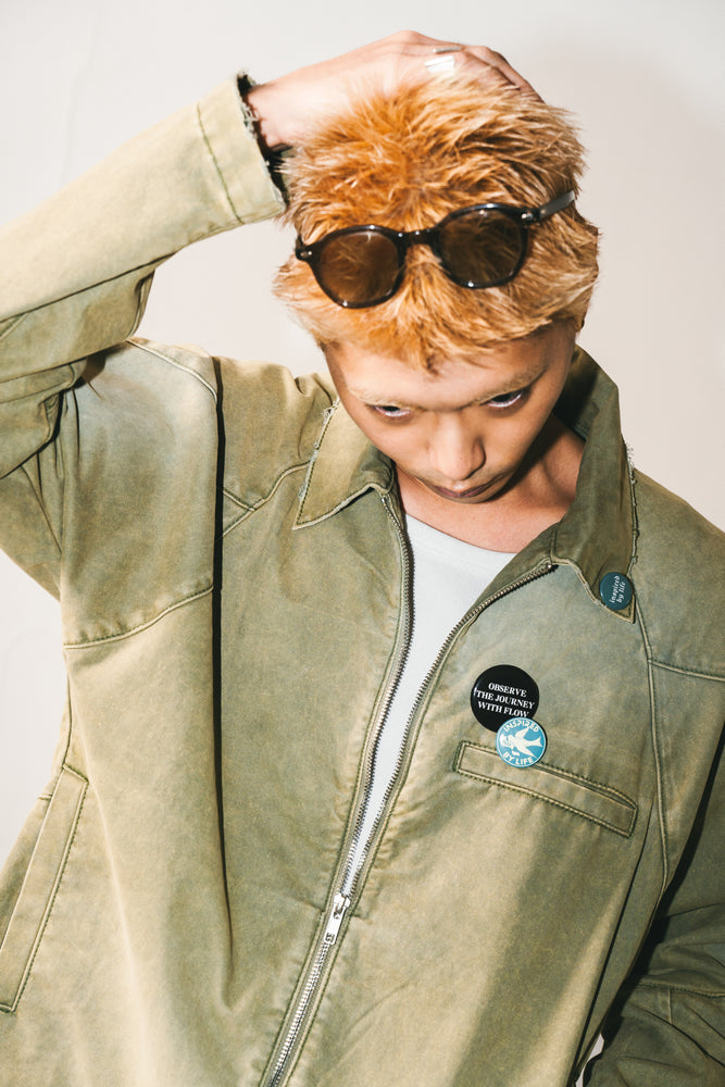 
                  
                    Faded Biker Jacket Khaki Light【M24-46KL】
                  
                