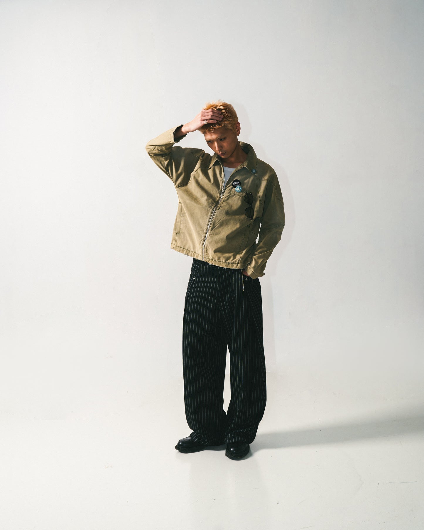 
                  
                    Faded Biker Jacket Khaki Light【M24-46KL】
                  
                