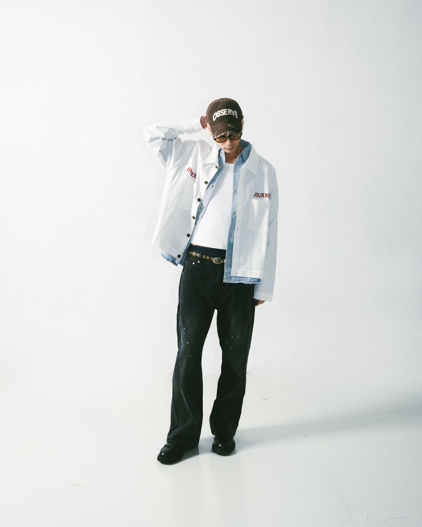 
                  
                    Stripe Patch Worker Jacket White【M24-40WH】
                  
                
