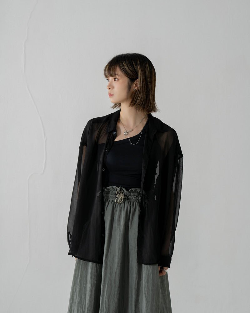 
                  
                    Long Sleeve Textured Shirt Black【L23-49BK】
                  
                