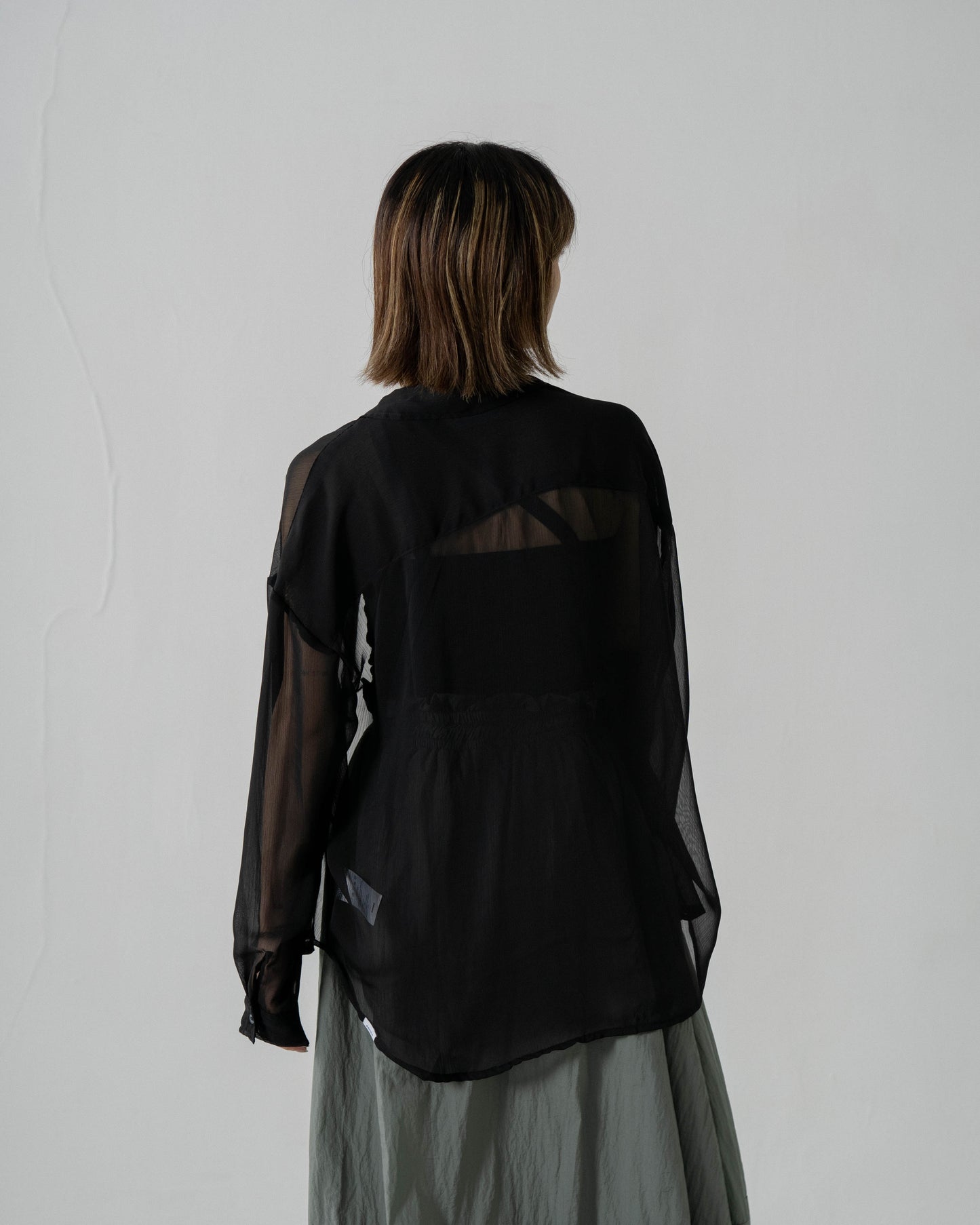 
                  
                    Long Sleeve Textured Shirt Black【L23-49BK】
                  
                
