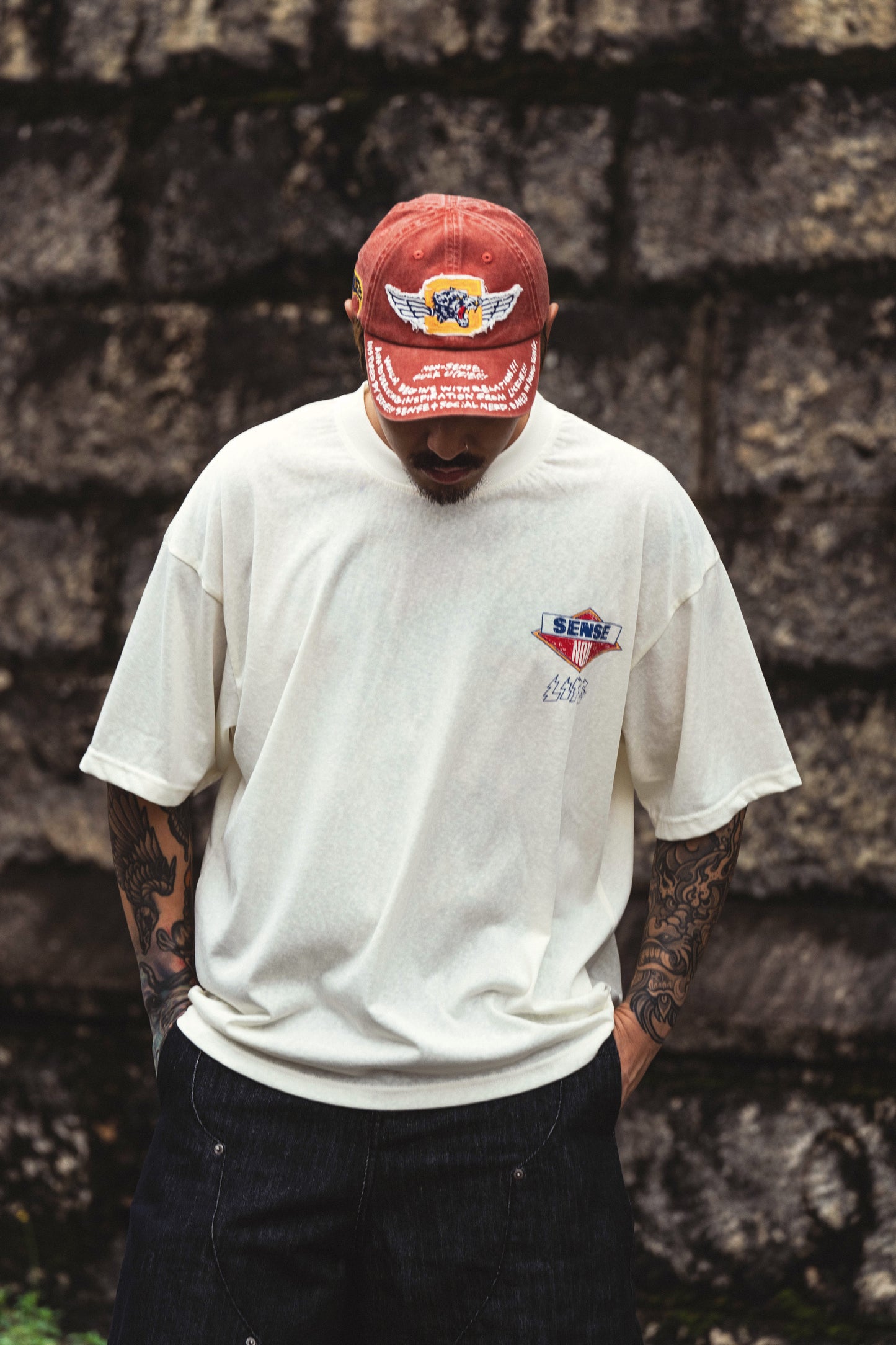 
                  
                    Motor-Graphic Varsity Tee Cream【Nonsense-T02CM】
                  
                