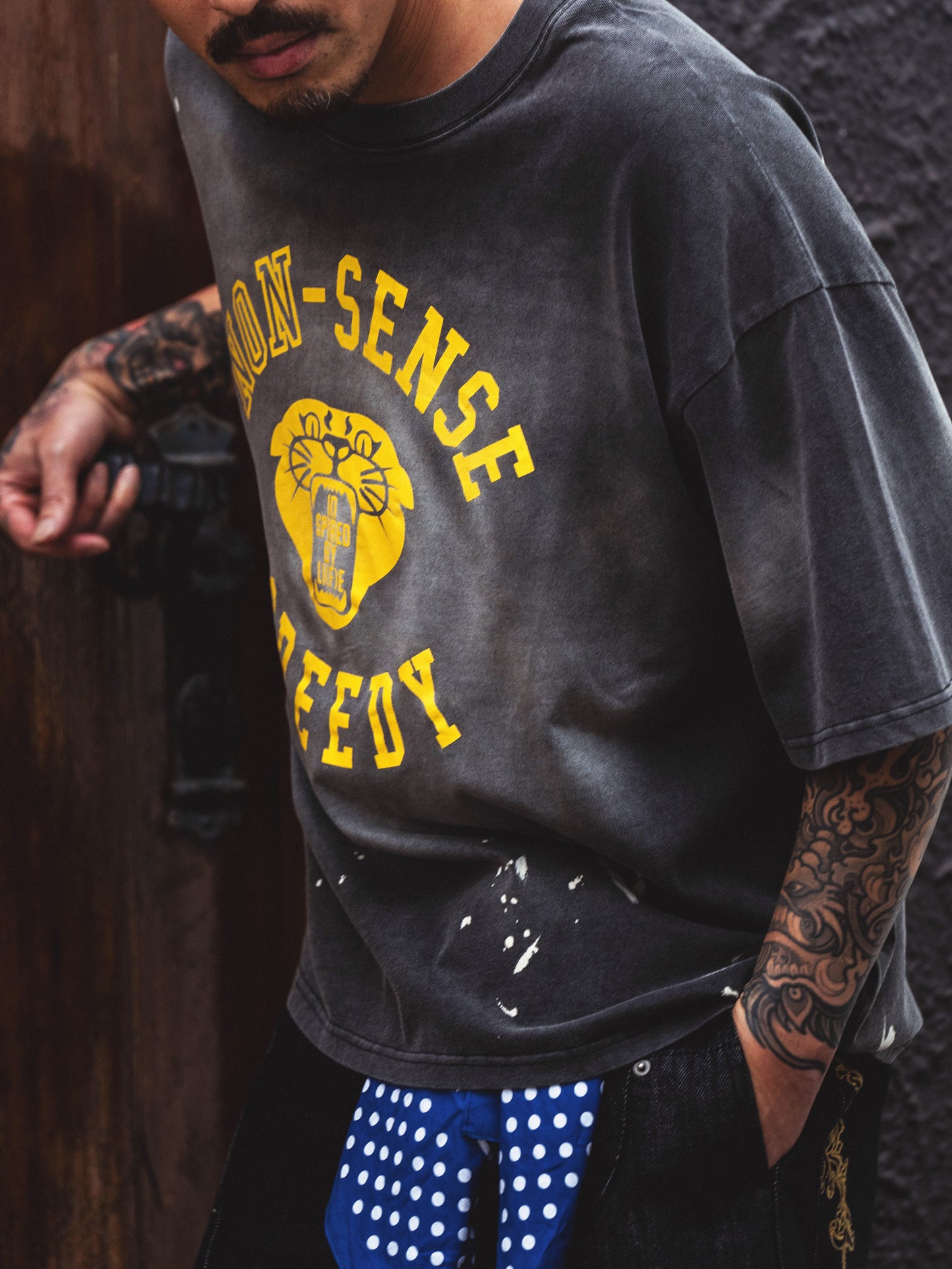
                  
                    Wild Nonsense Splatter Tee Charcoal【Nonsense-T01CH】
                  
                