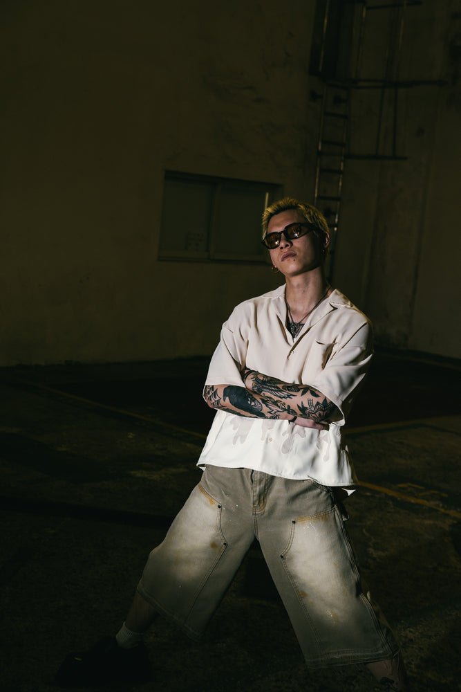 
                  
                    Flame Patch Collar Shirt Buff【M24-36BU】
                  
                