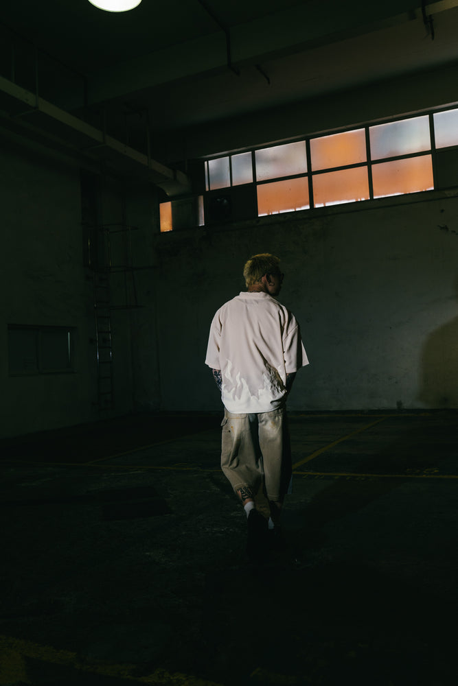 
                  
                    Flame Patch Collar Shirt Buff【M24-36BU】
                  
                