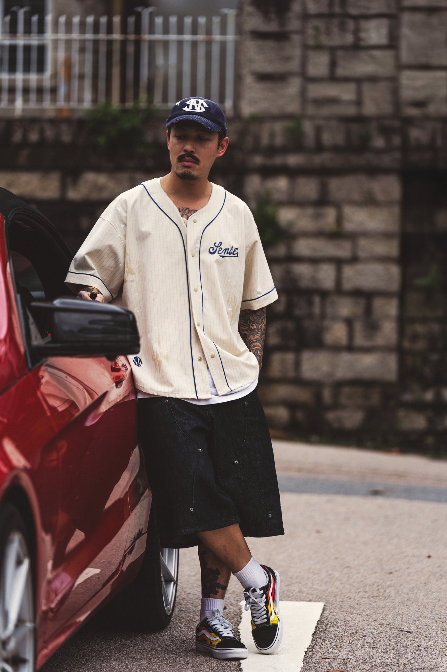 
                  
                    Chain-Stitch Baseball Jersey Cream【Nonsense-01CM】
                  
                