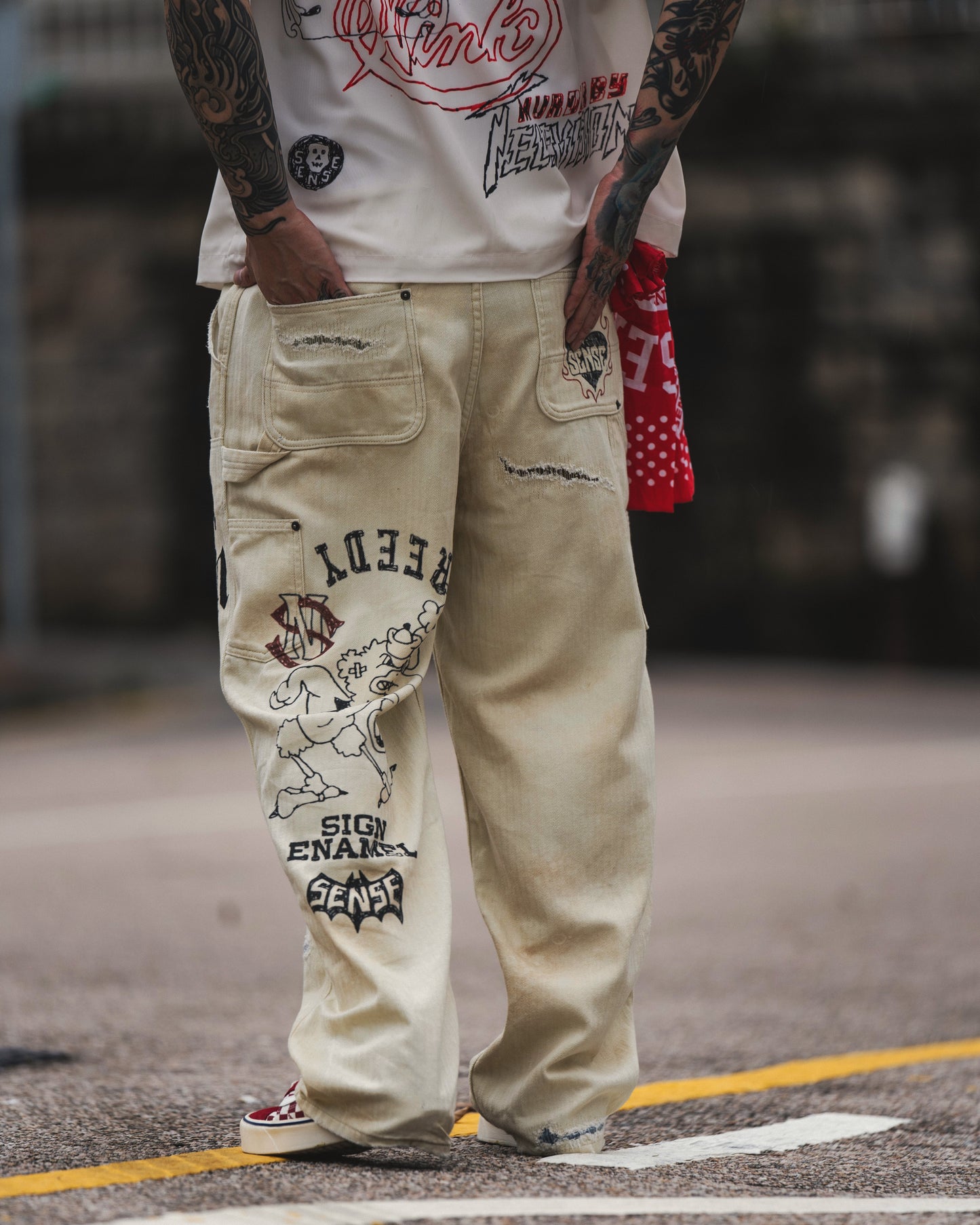 
                  
                    Graffiti Mud-Painter Pants Ivory【Nonsense-04IY】
                  
                