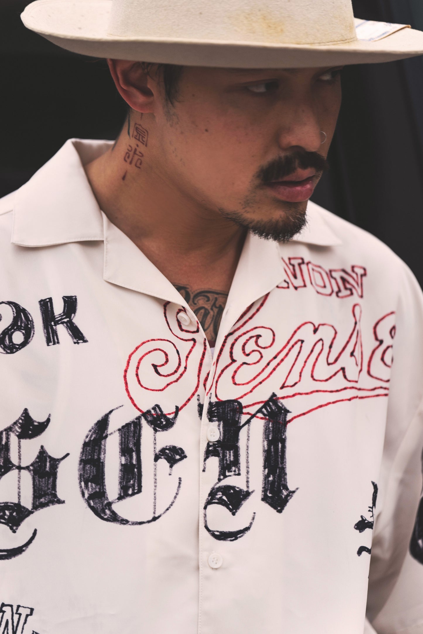 
                  
                    Graffiti Sketch Camp Shirt Ivory【Nonsense-05IY】
                  
                