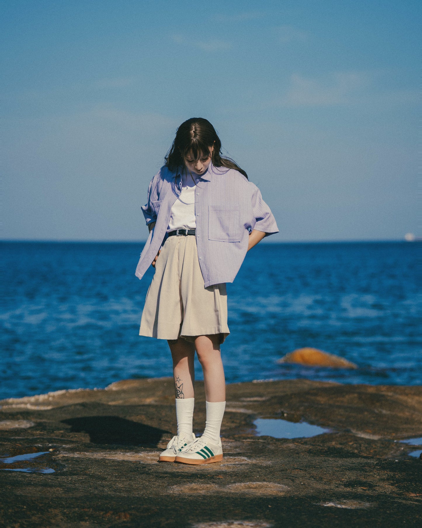 Jacquard SS Shirt Mauve Purple【L23-20MP】
