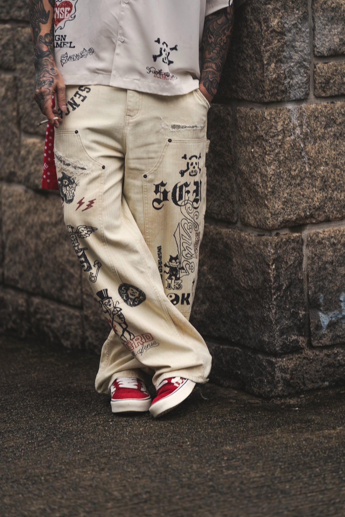 
                  
                    Graffiti Mud-Painter Pants Ivory【Nonsense-04IY】
                  
                