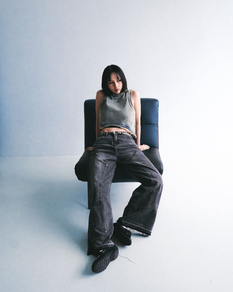 
                  
                    UNISEX Double Knee Bootcut And Flare Jeans Dark Grey【L24-26DG】
                  
                